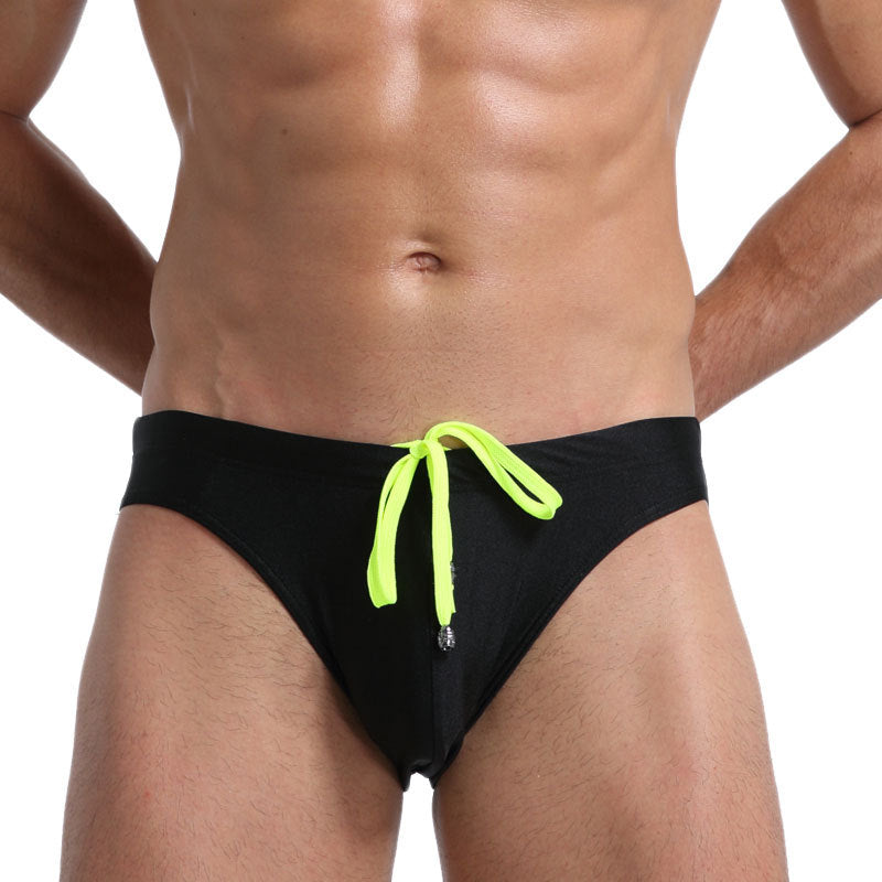 Wholesale Lace Up Triangle Men's Quick Dry Beach Swimming Briefs